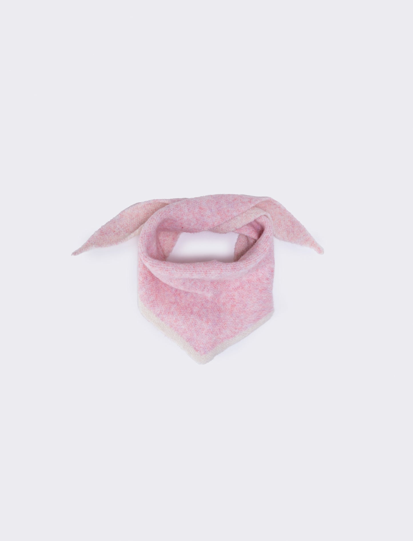 Triangle scarf for girls with contrasting edges - Pink