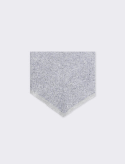 Sciarpa bambina triangolo con bordi contrasto - Beige