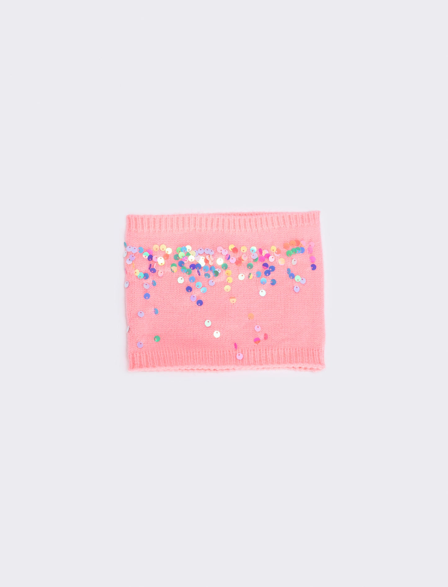 Shiny sequin neck scarf for girl - Fuxia