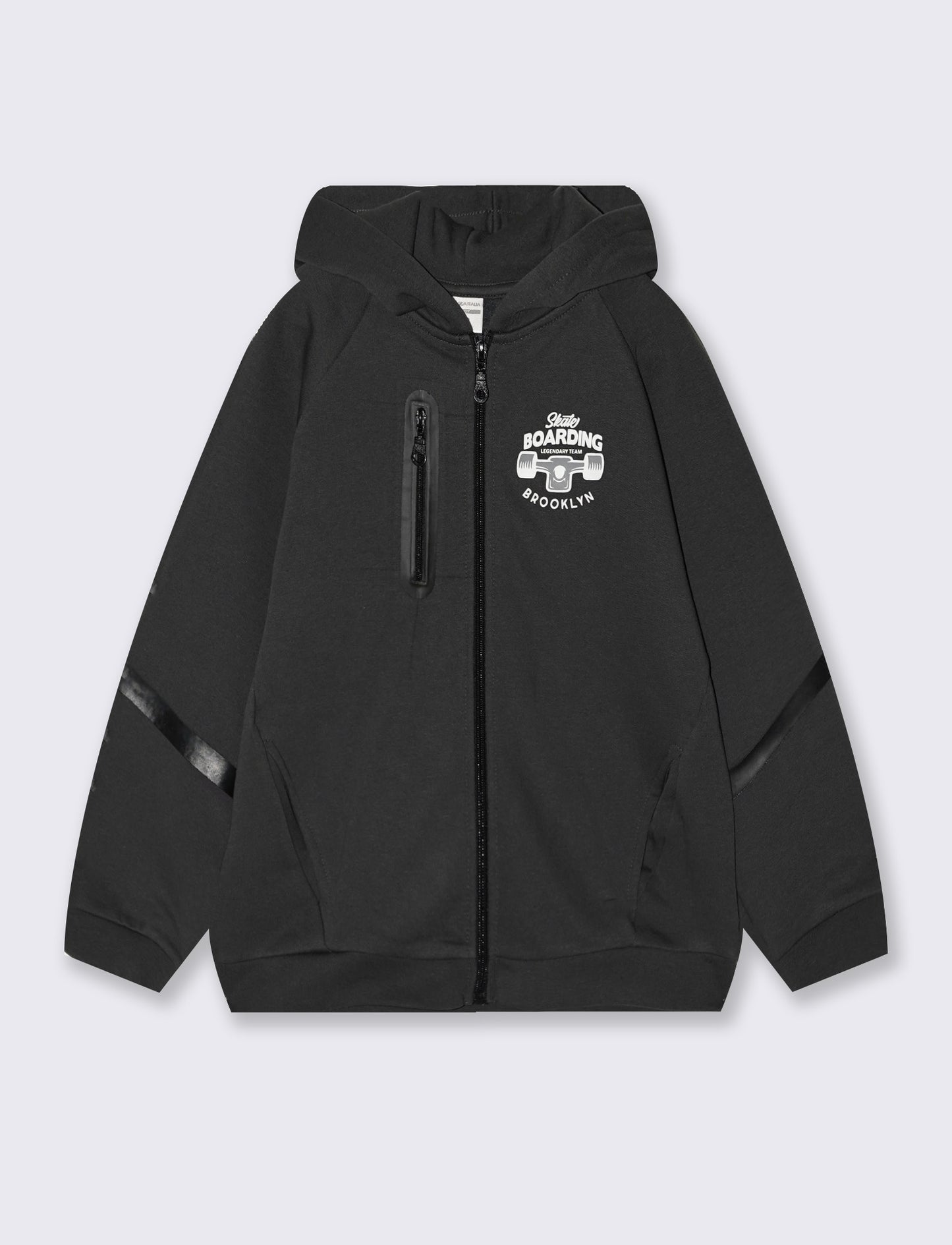 Hooded zip-up sweatshirt - Grey