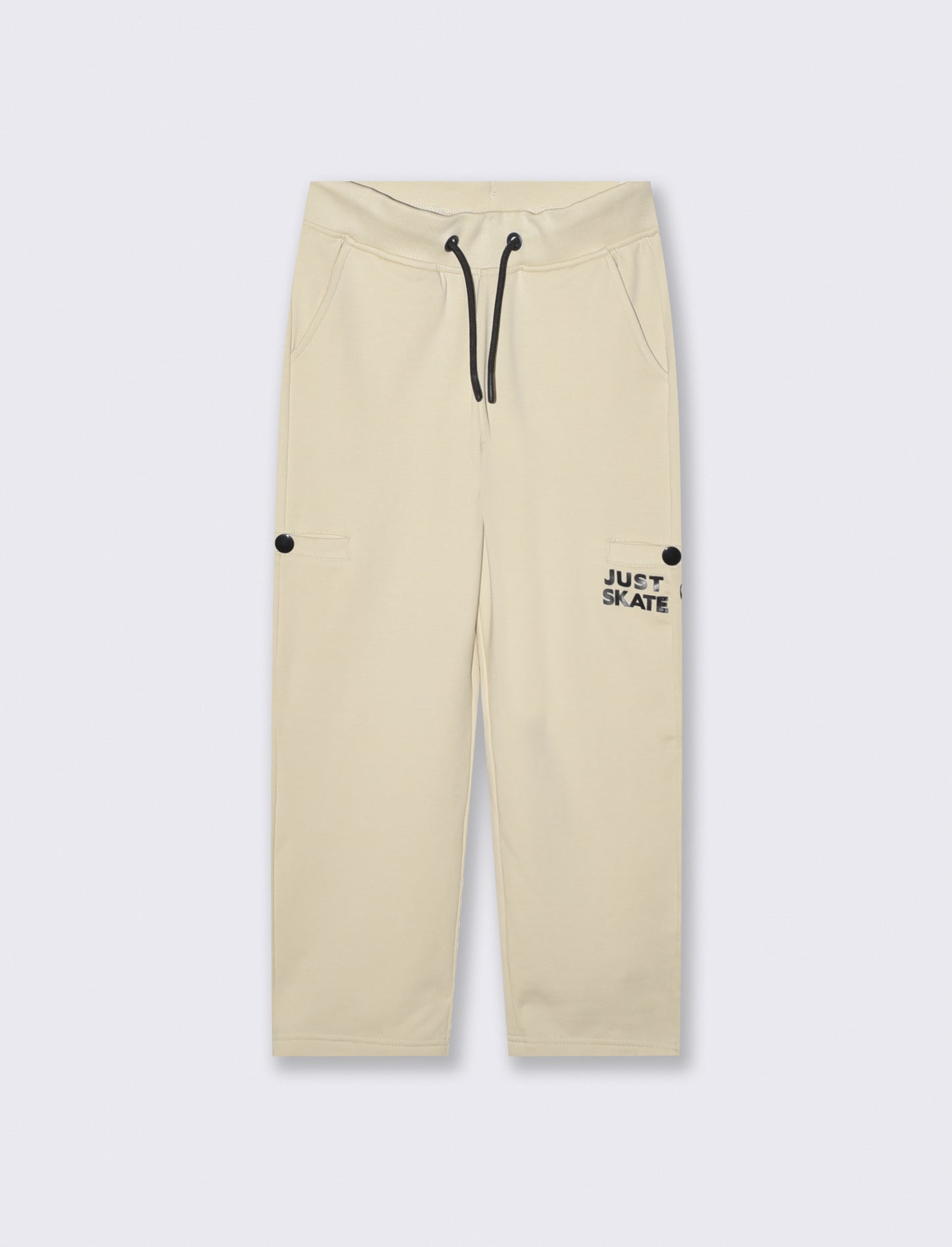 Jogger in felpa con tasche laterali - Beige
