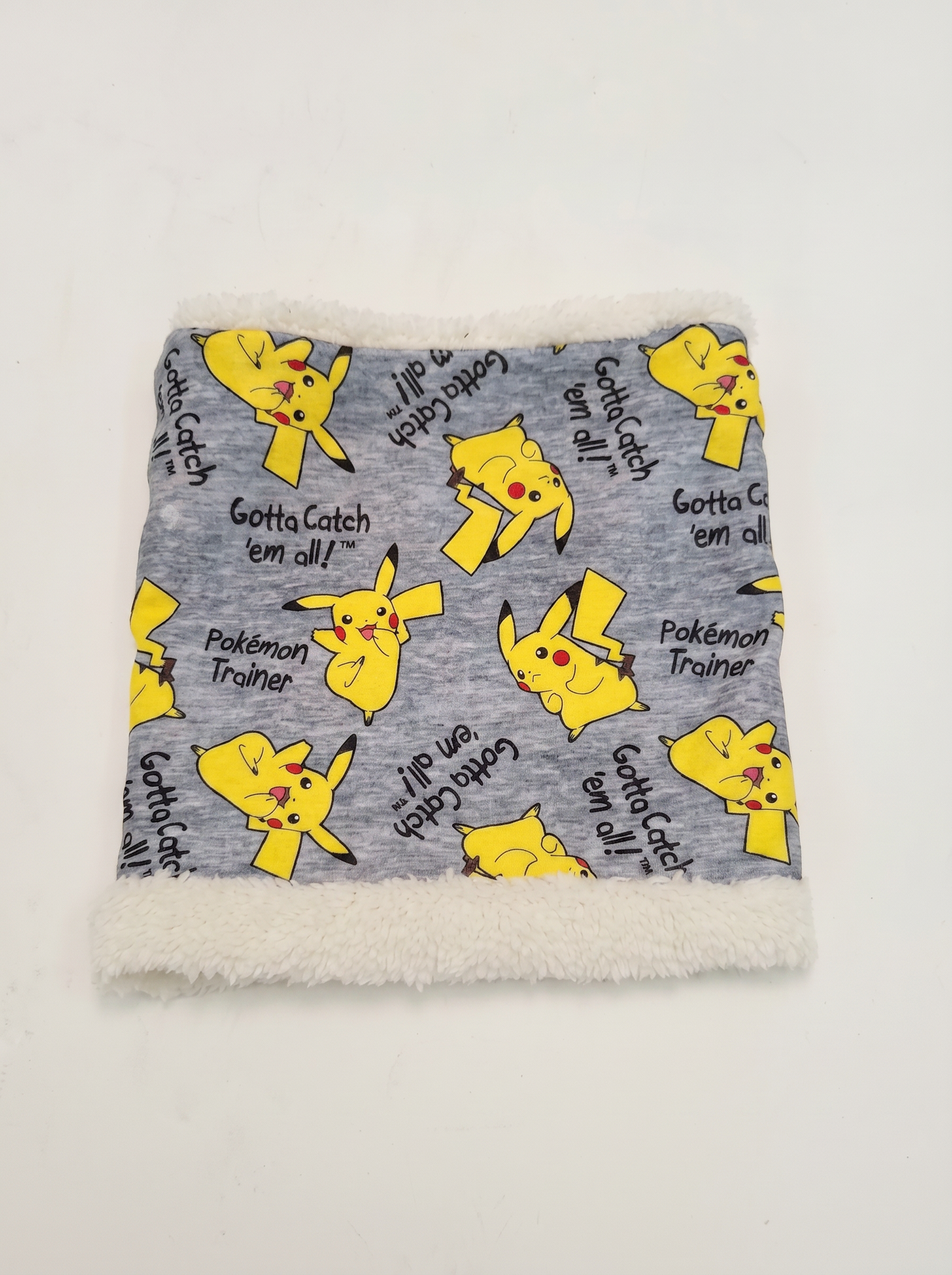 Child's scarf with faux fur - Yellow