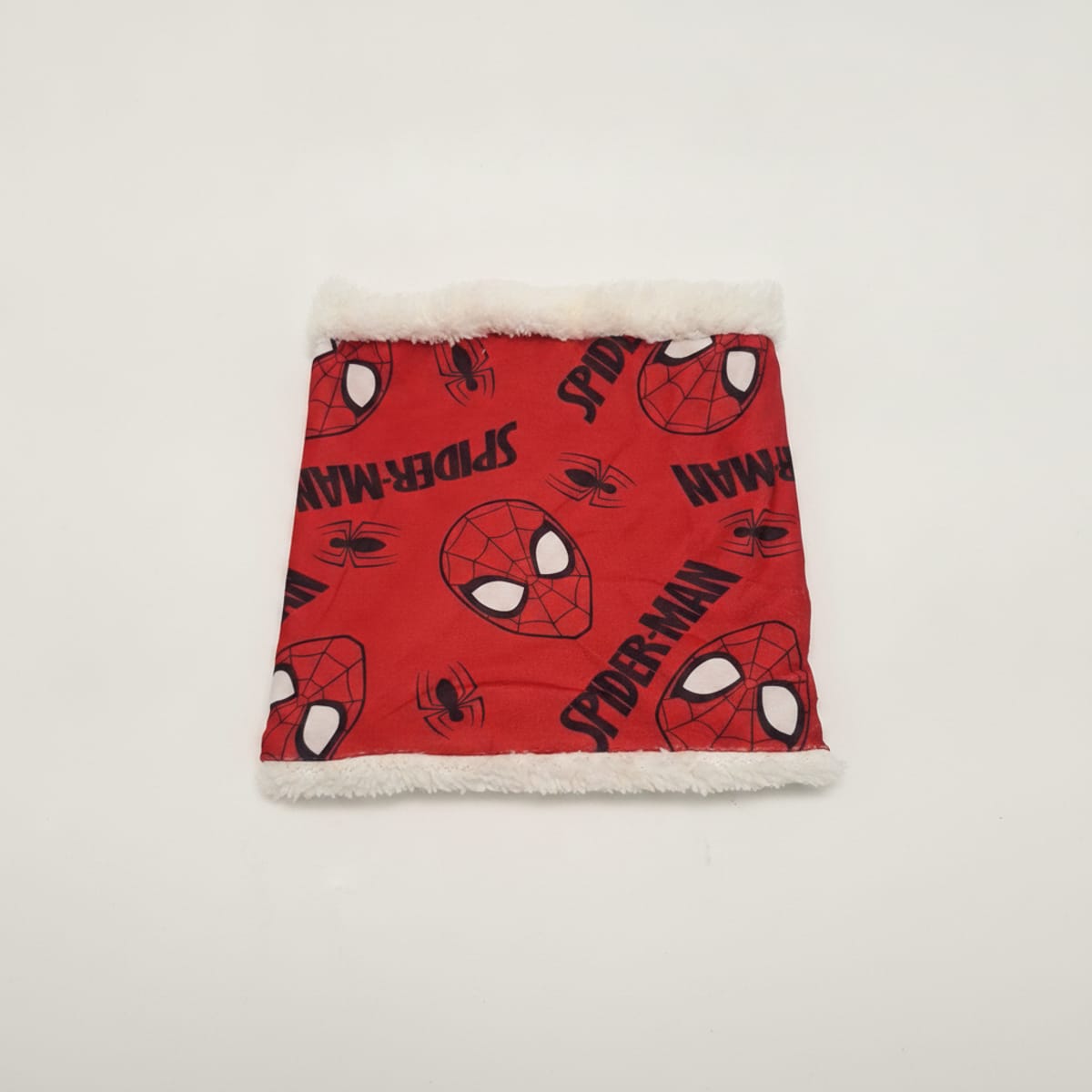 Child's scarf with faux fur - Red