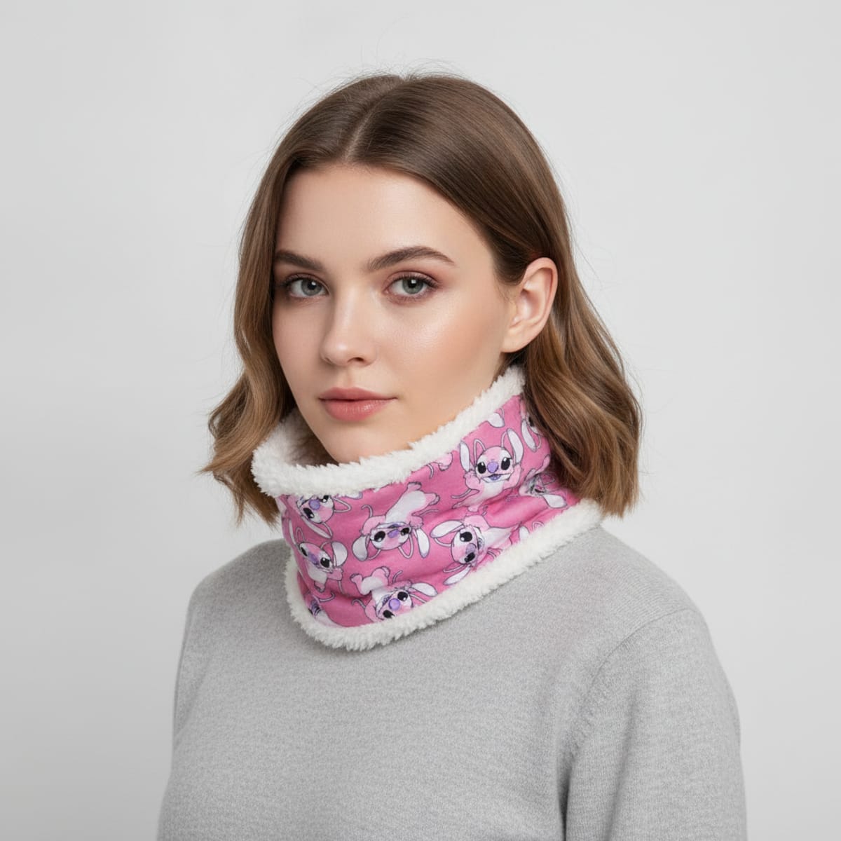 Faux fur collar for girls - Pink