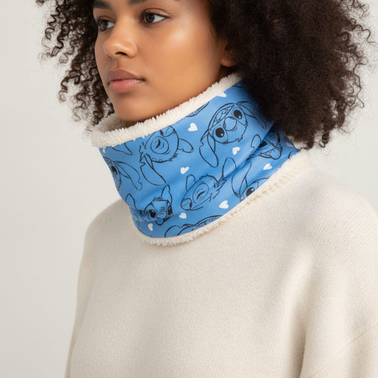 Faux fur collar for girls - Blue