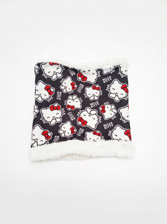 Faux fur collar for girls - Black