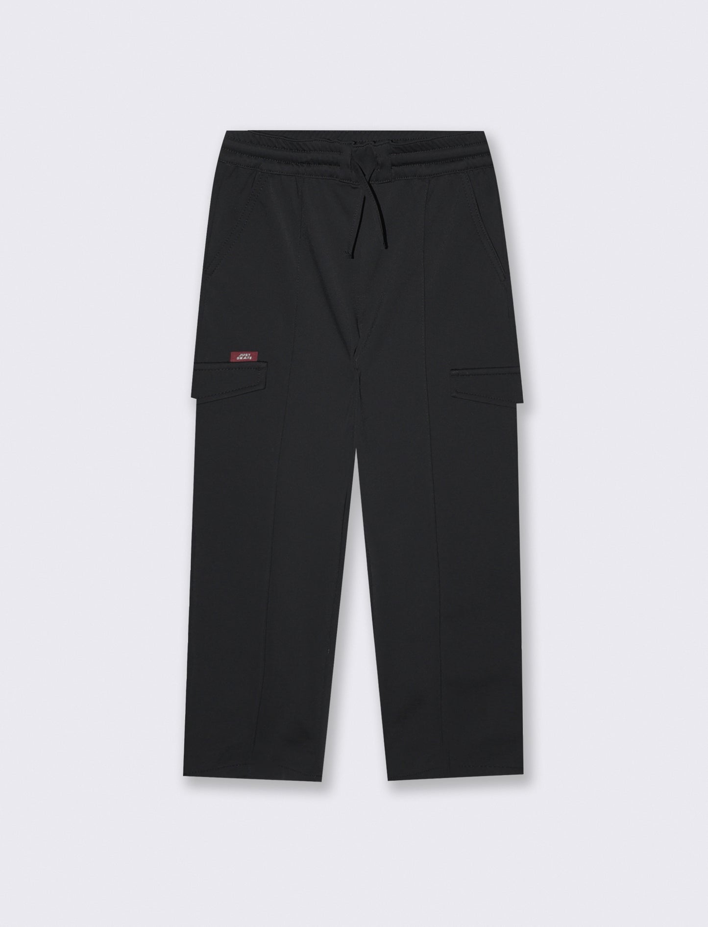 Casual technical pants with drawstring - Black