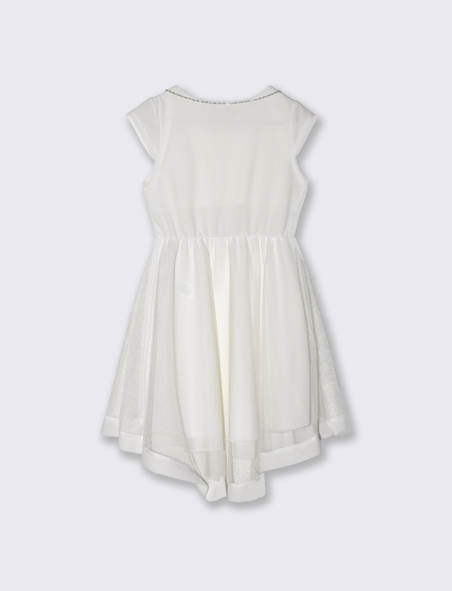 Abito elegante da bambina con tulle - Bianco