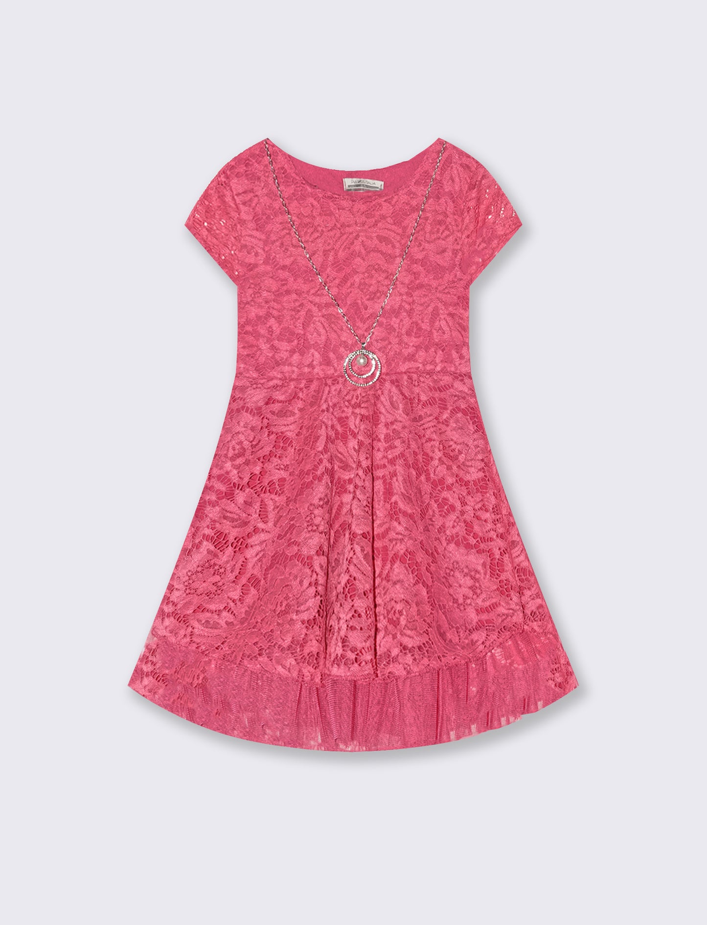 Abito in pizzo - Fuxia