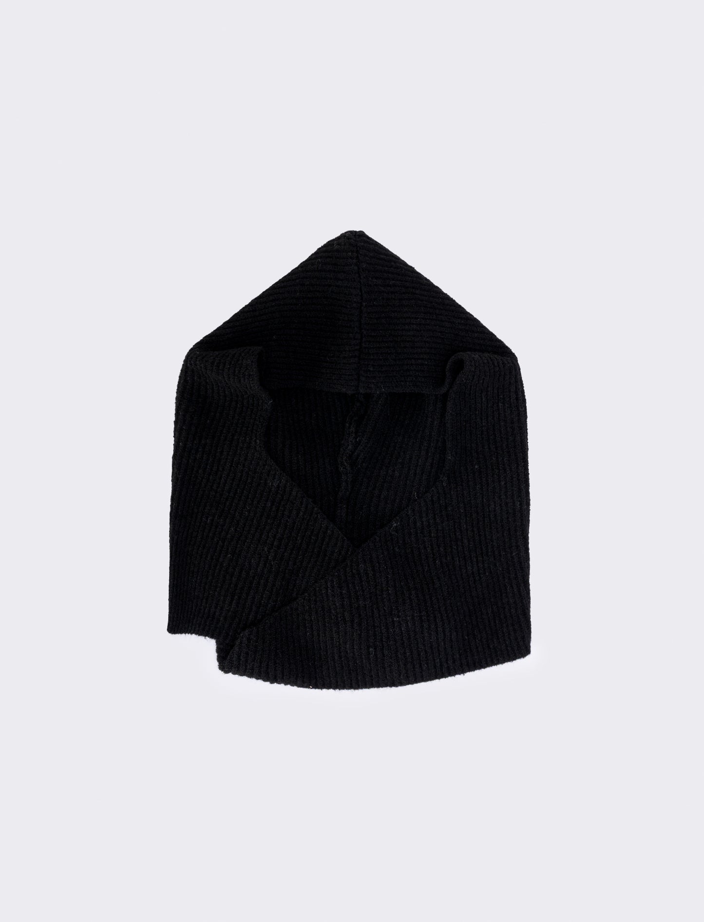 Sciarpa in maglia con cappuccio - Nero