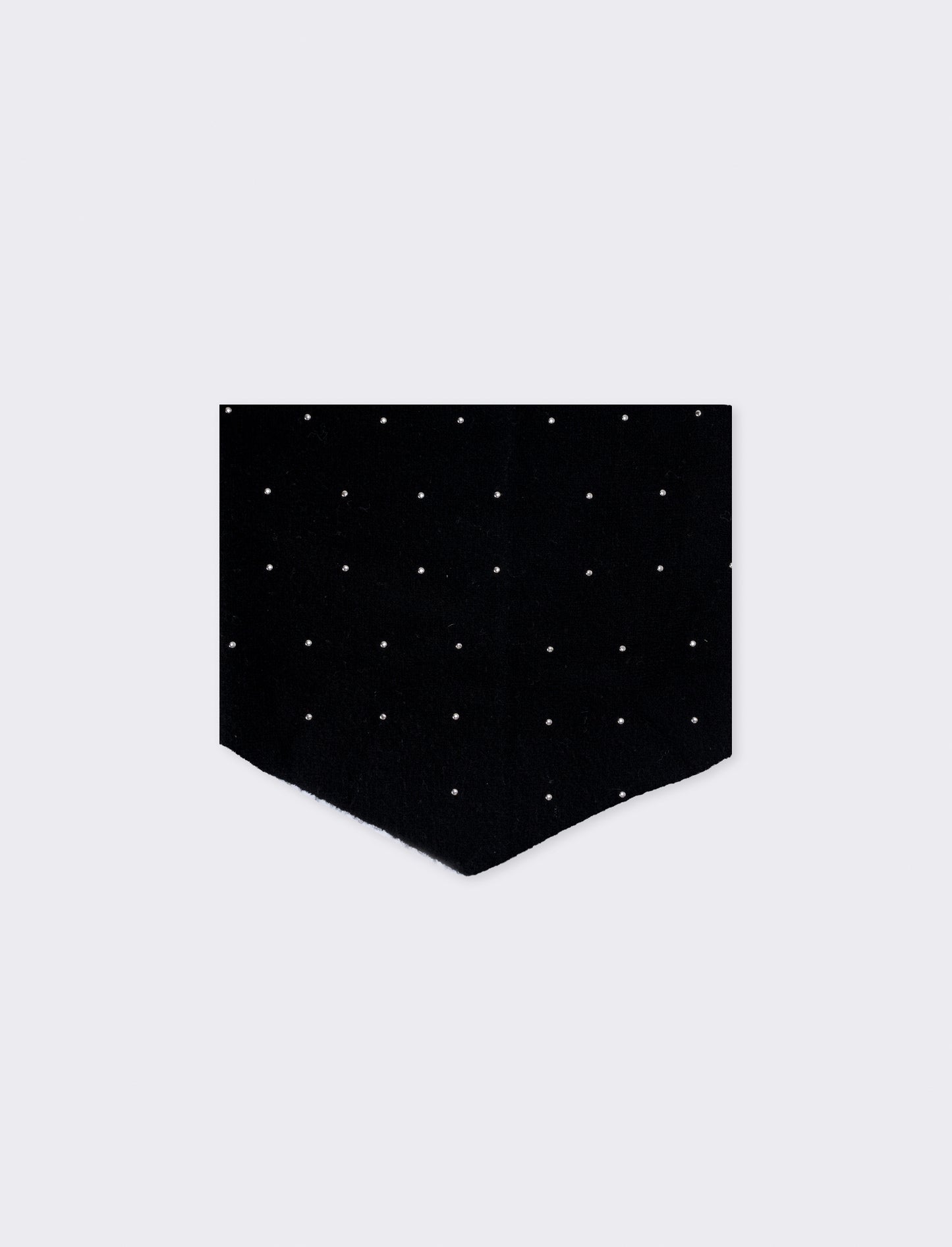 Sciarpa donna triangolo in maglia con borchie - Nero