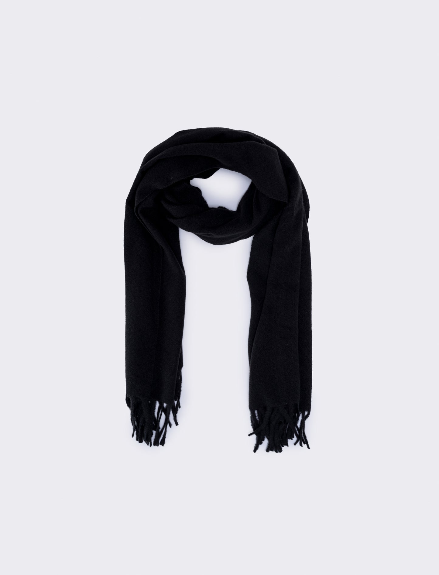 Sciarpa donna unito con frange - Nero