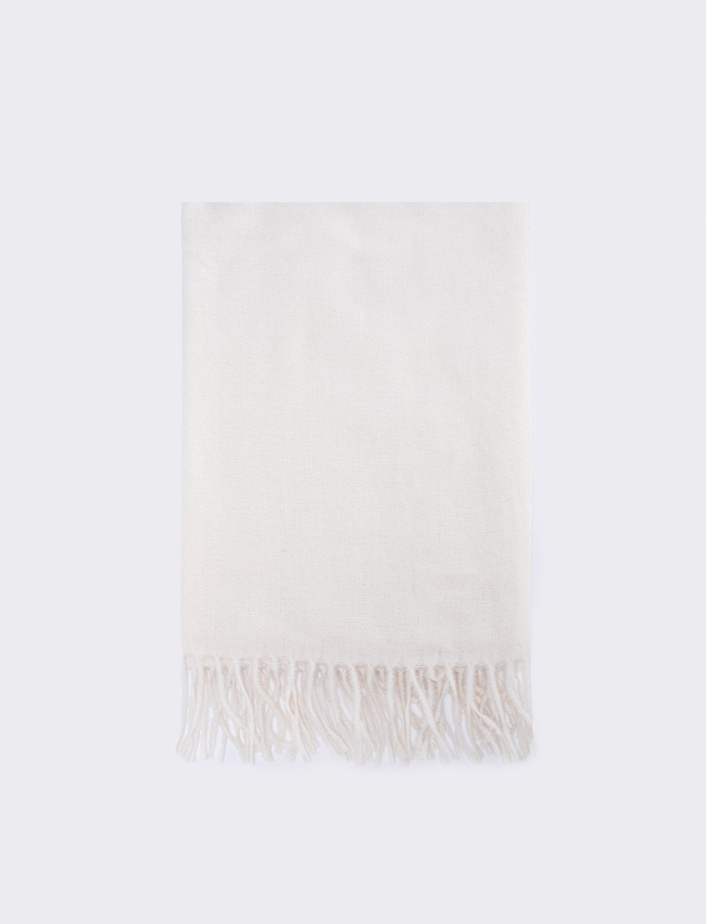 Sciarpa donna unito con frange - Bianco
