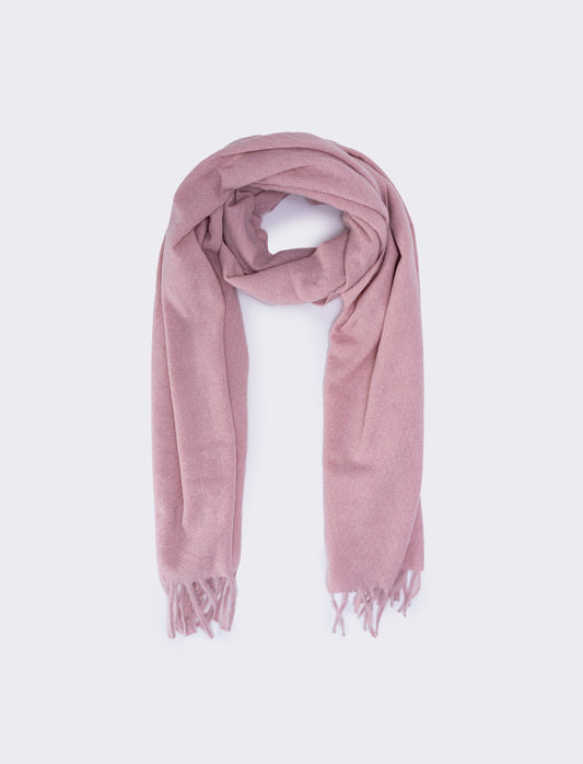 Sciarpa donna unito con frange - Rosa