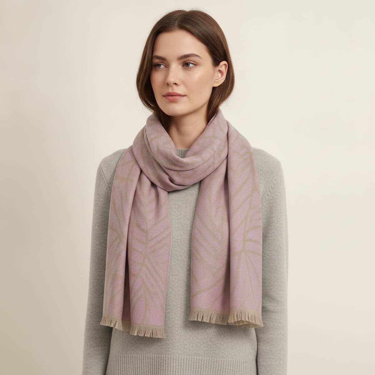 Sciarpa goffrata leggera e elegante - Rosa