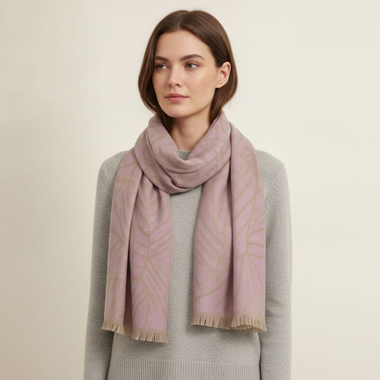 Sciarpa goffrata leggera e elegante - Rosa