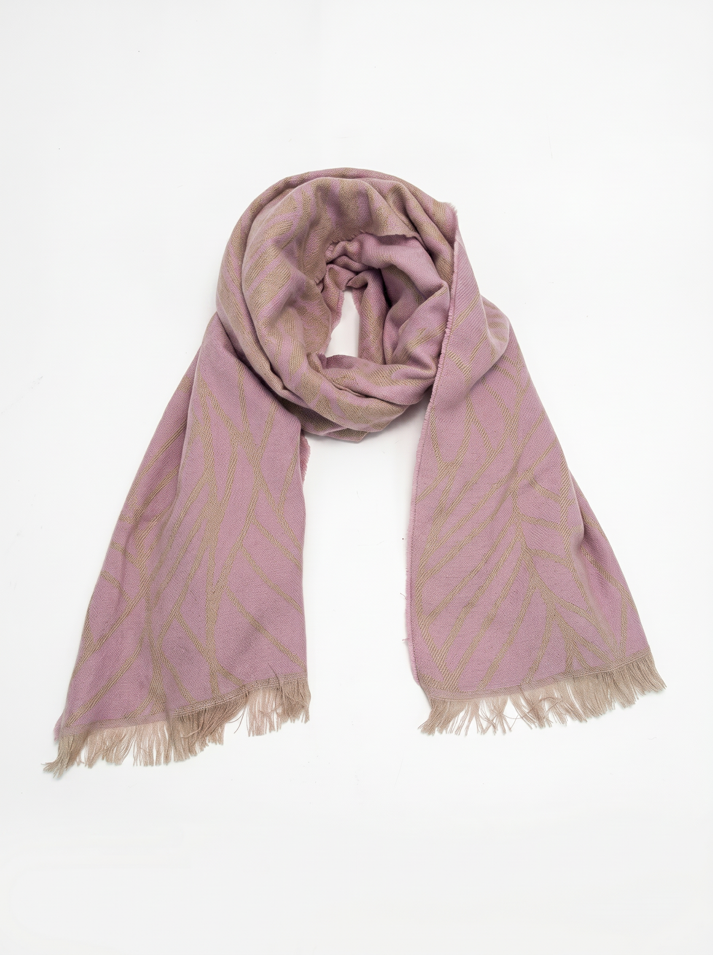 Lightweight and elegant crinkled scarf - Pink