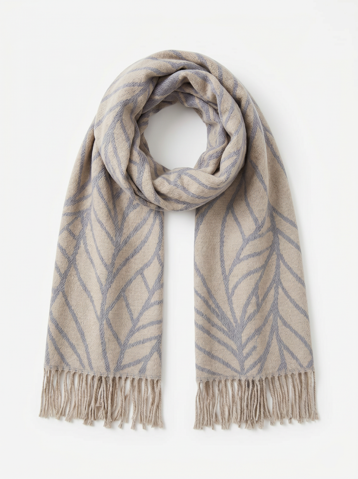 Lightweight and elegant crinkled scarf - Blue