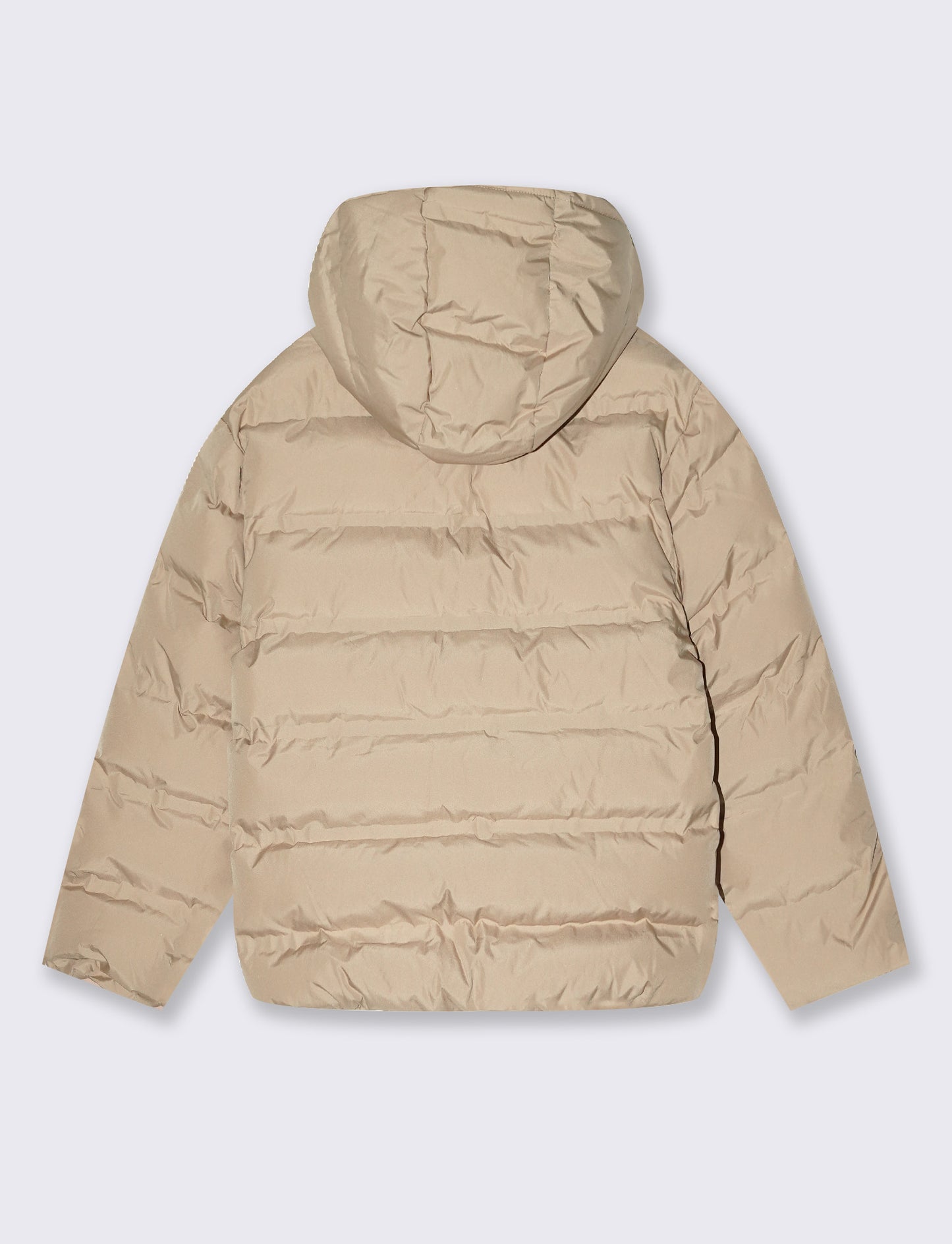 Giubbotto imbottito con cappuccio e tasche - Beige scuro