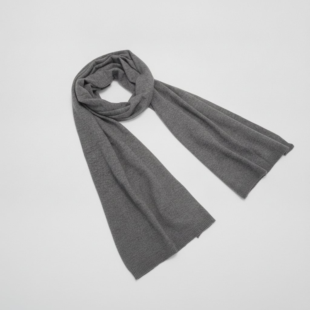 Sciarpa in maglia goffrata elegante - Grigio
