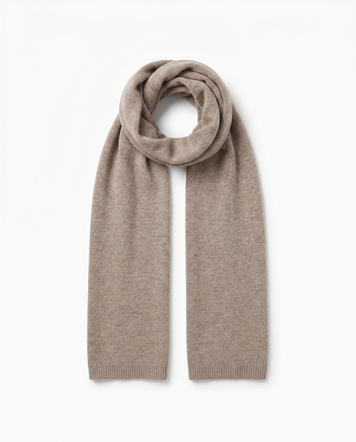 Elegant textured knit scarf - Beige