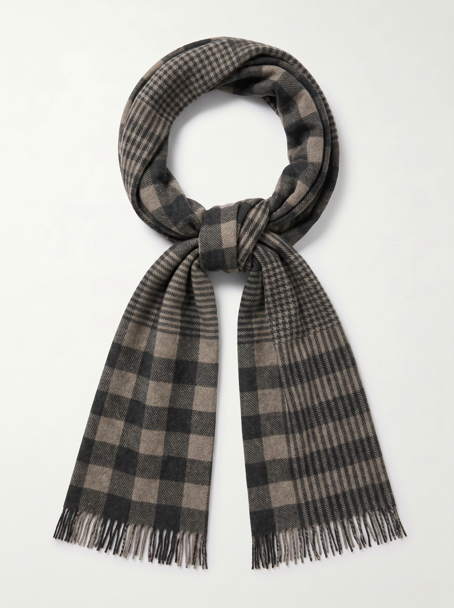 Sciarpa uomo a quadroni eleganti - Beige