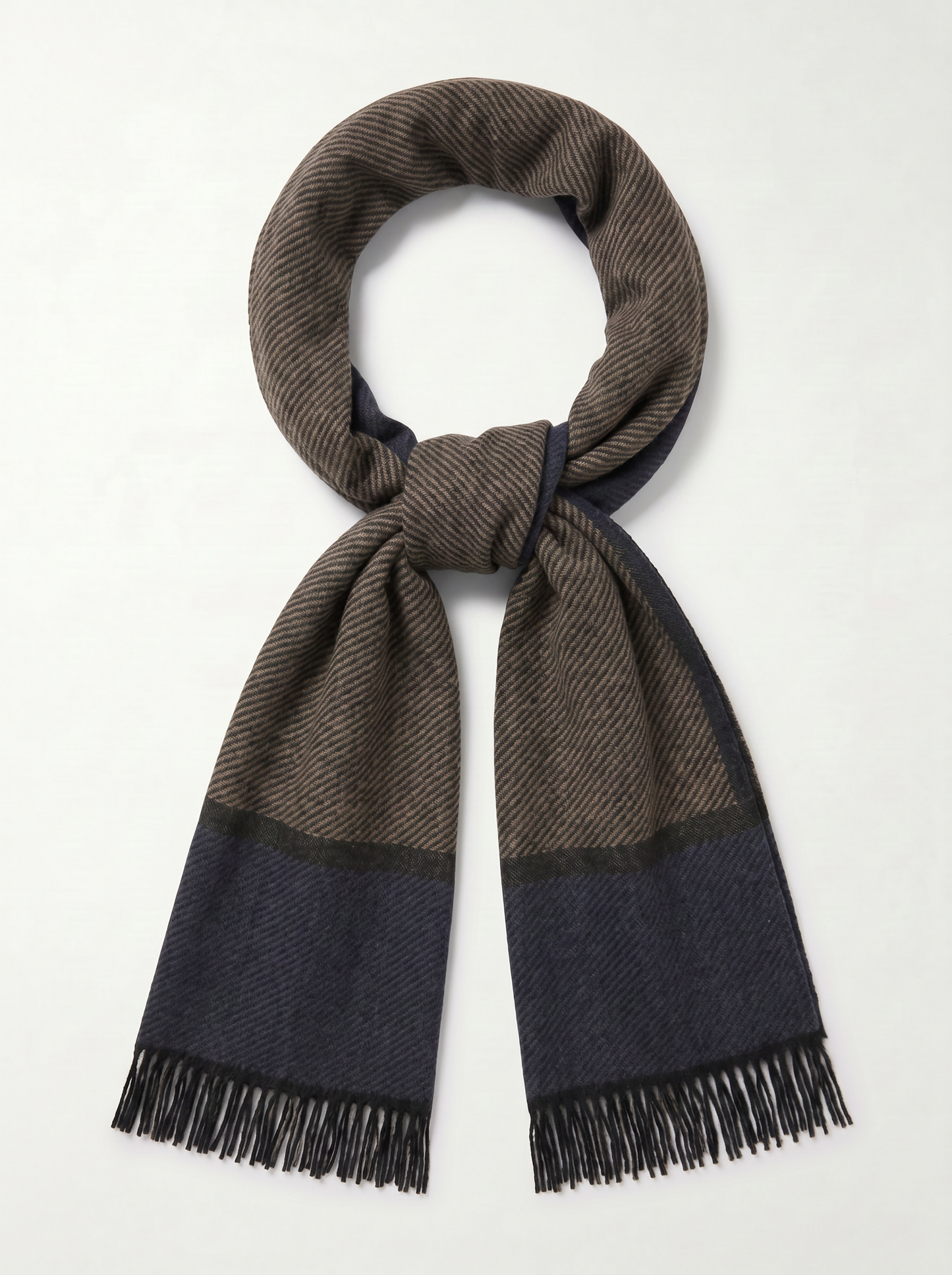 Sciarpa uomo righe oblique eleganti - Nero