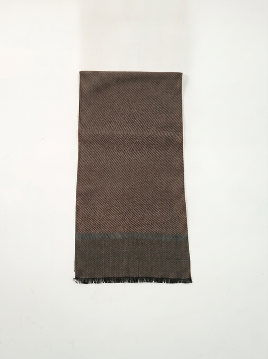 Elegant diagonal striped men's scarf - Beige