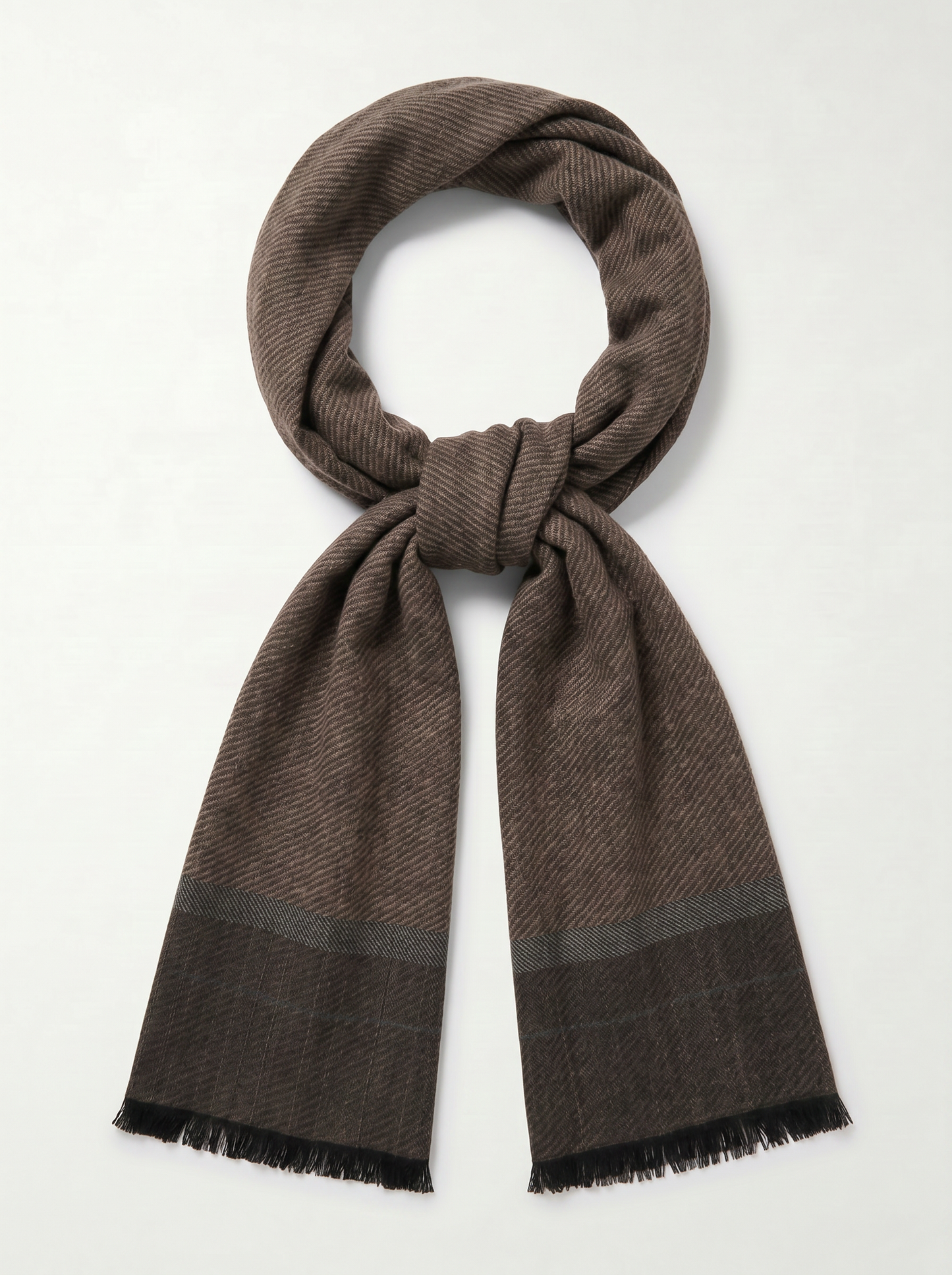 Sciarpa uomo righe oblique eleganti - Beige