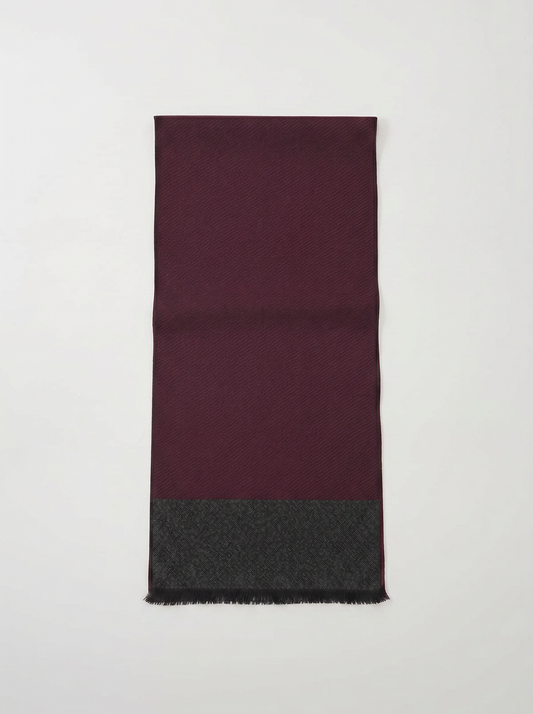 Elegant diagonal striped men's scarf - Red