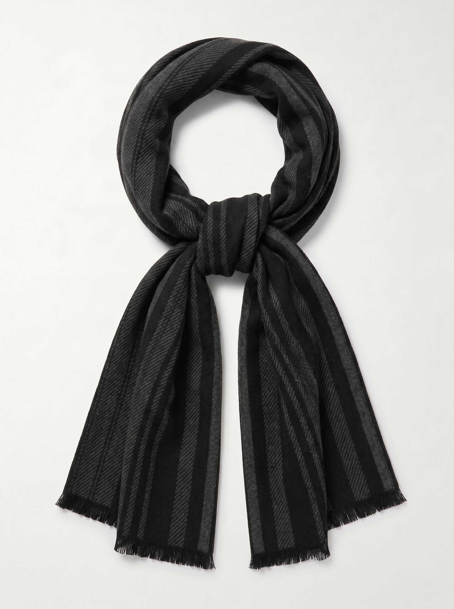 Sciarpa uomo righe grandi eleganti - Nero