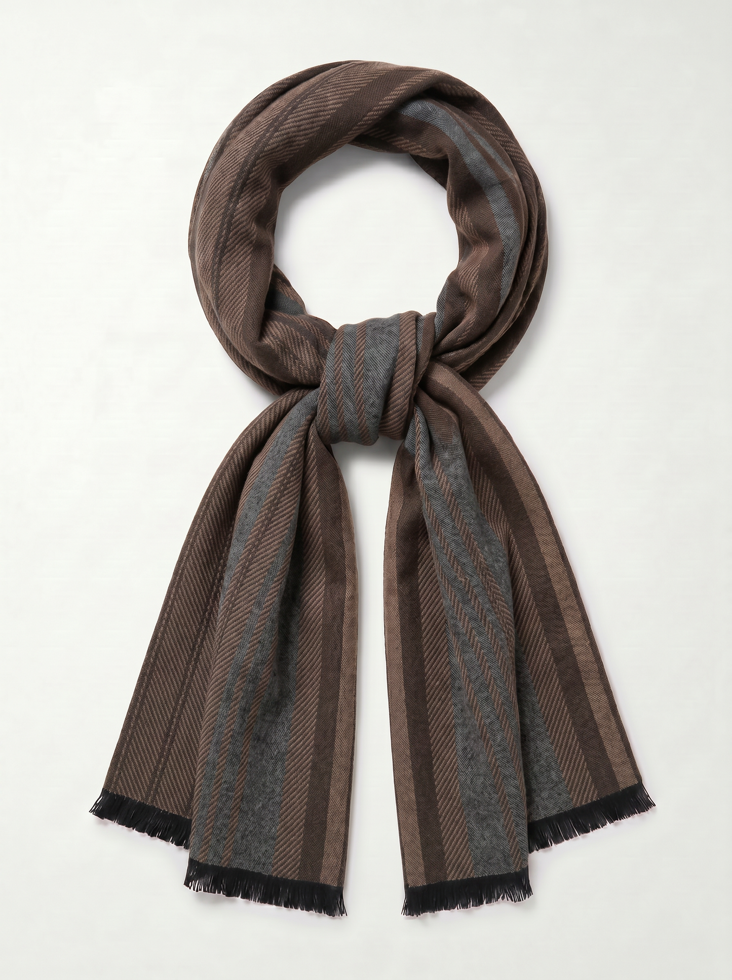 Sciarpa uomo righe grandi eleganti - Beige