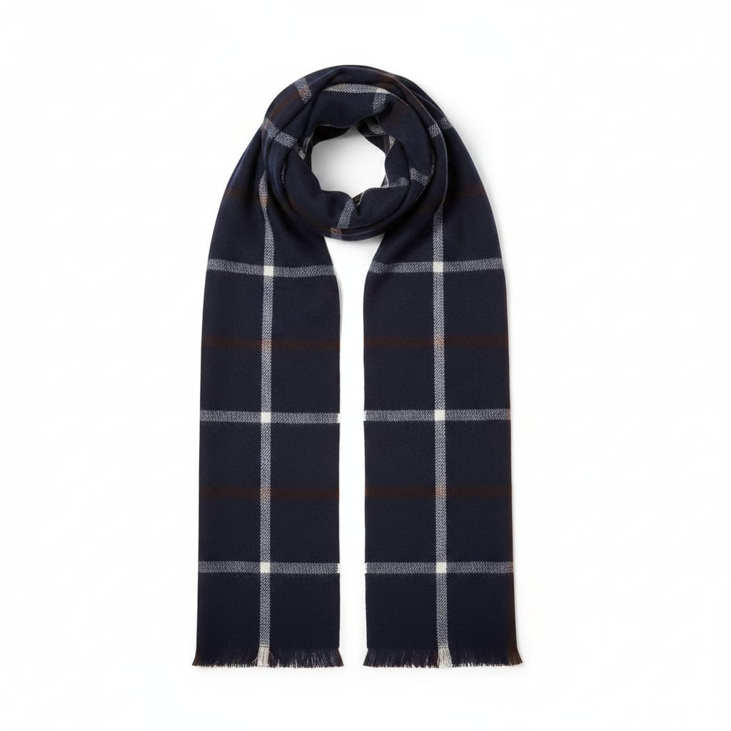 Sciarpa uomo a quadri eleganti - Blu