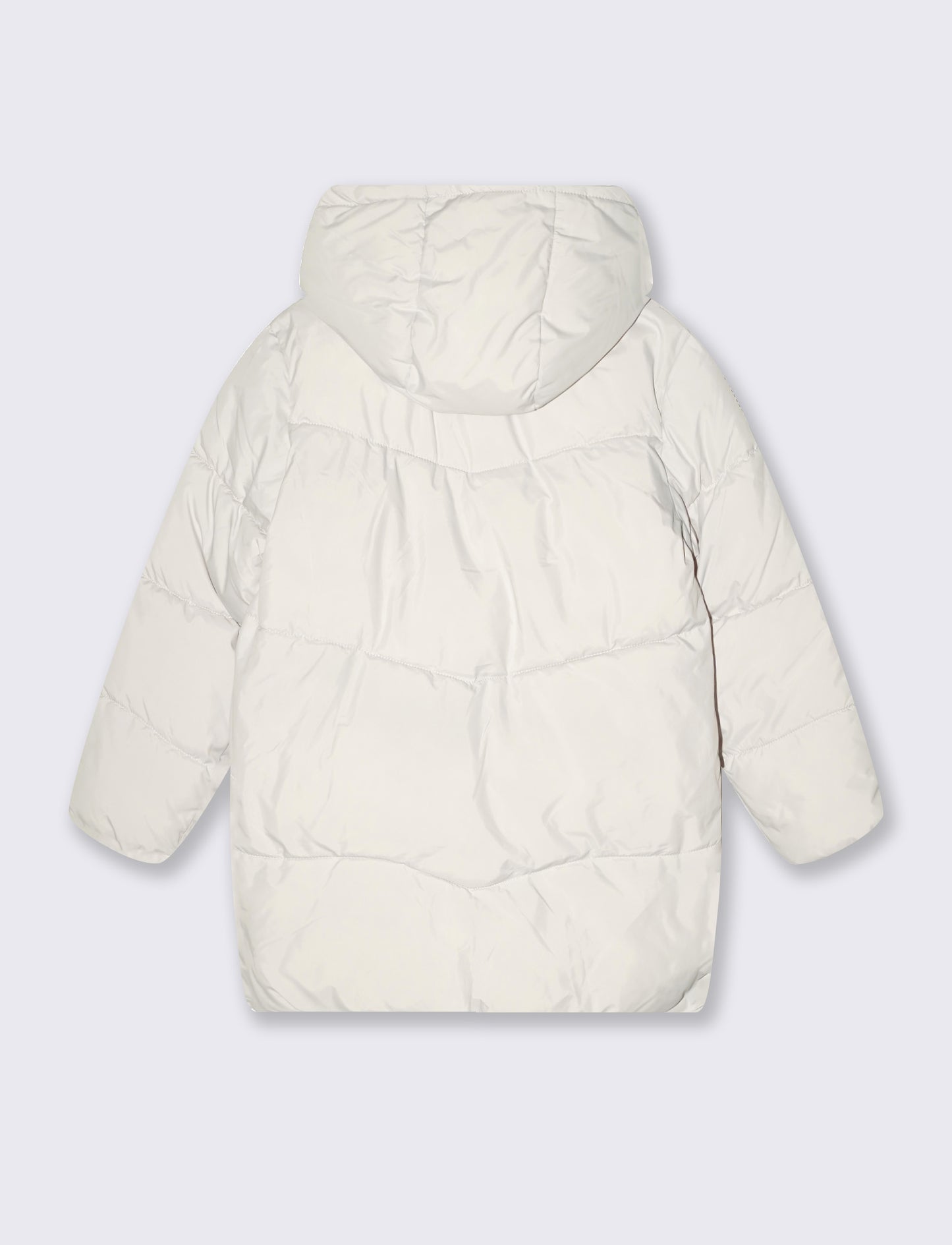Giaccone imbottito da bambina con cappuccio - Beige
