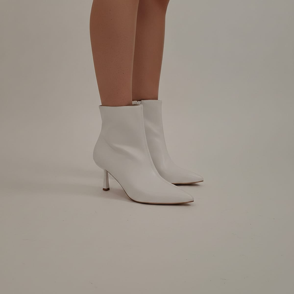 Block heel 75 mm - White