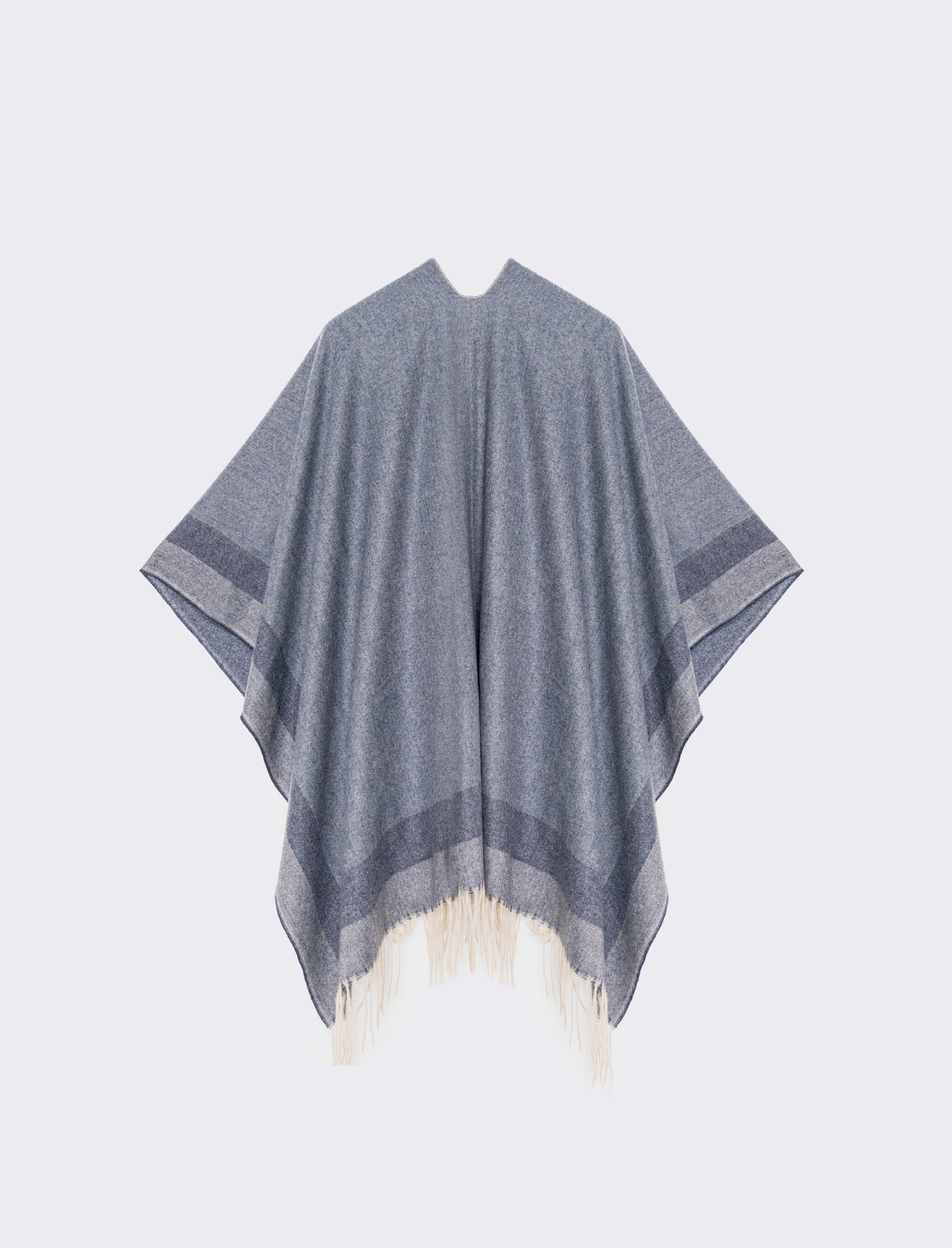 Mantella con frange eleganti - Denim