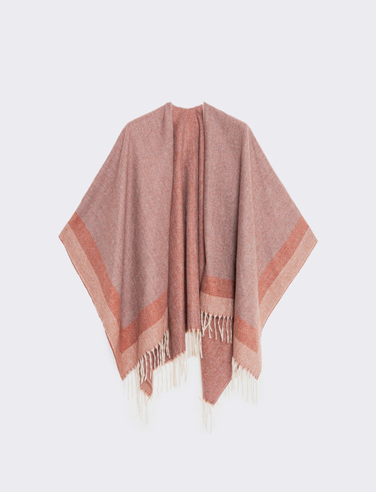 Mantella con frange eleganti - Beige