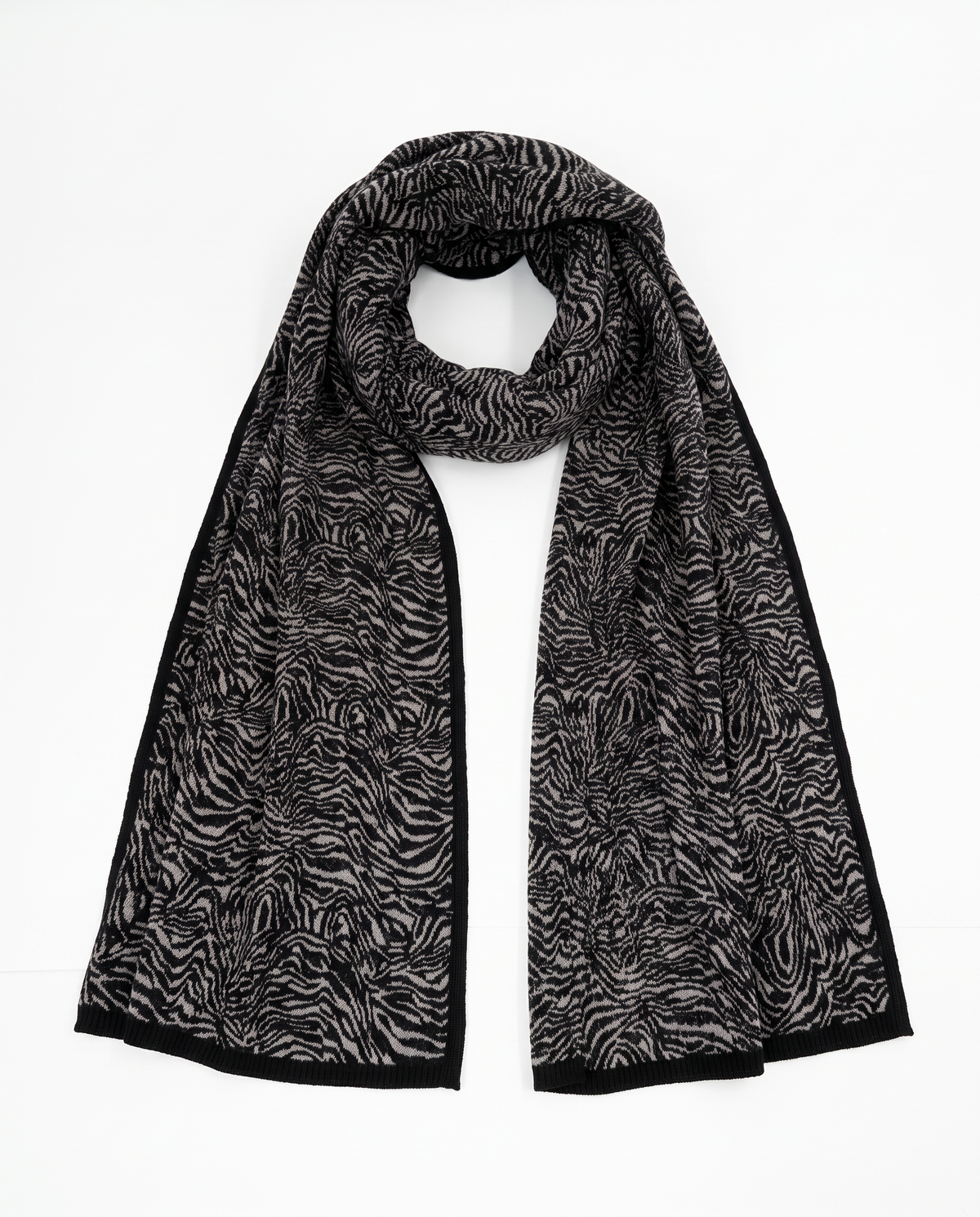 Sciarpa animalier elegante e trendy - Nero