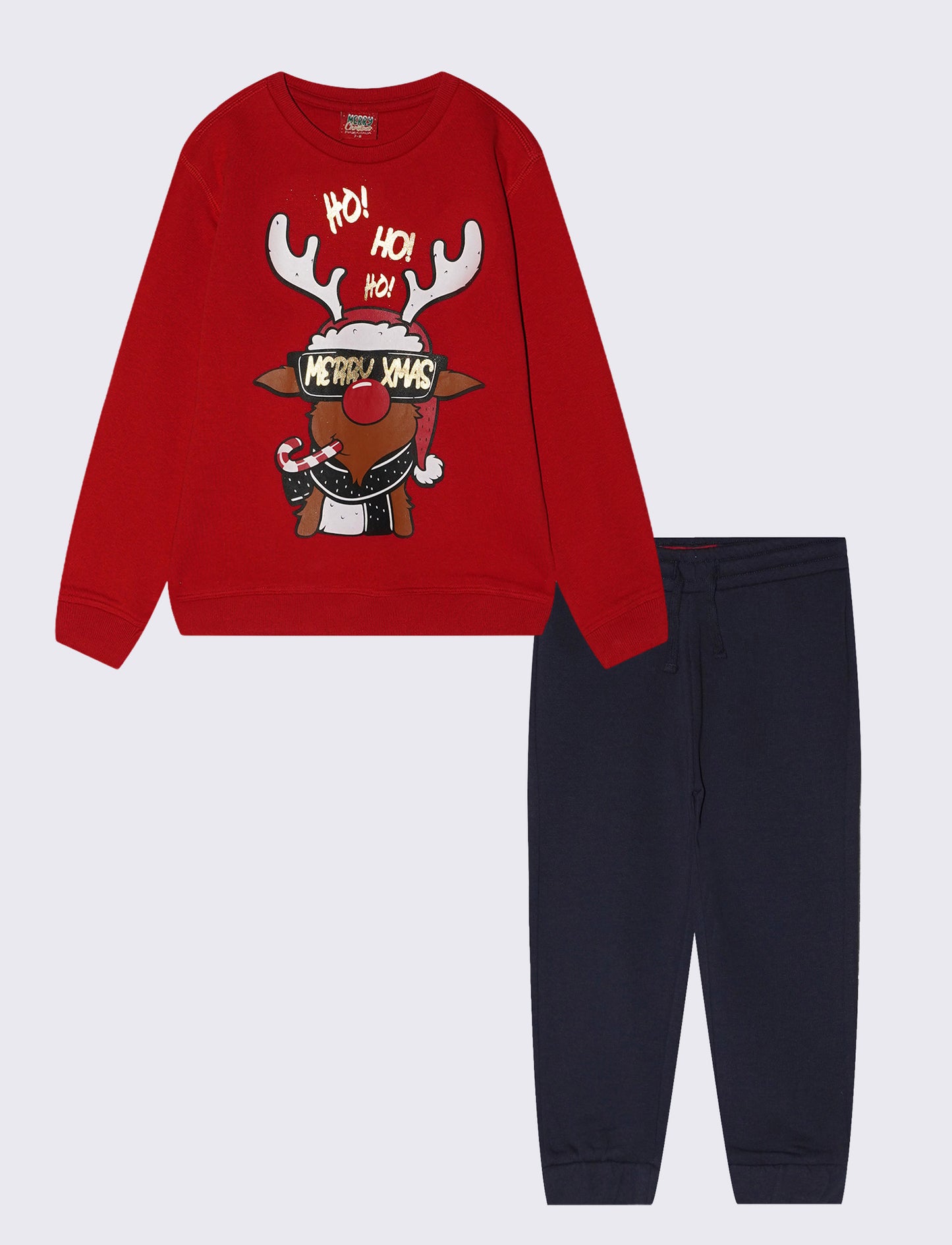 Tuta di Natale Due Pezzi Comoda e Pratica - Rosso
