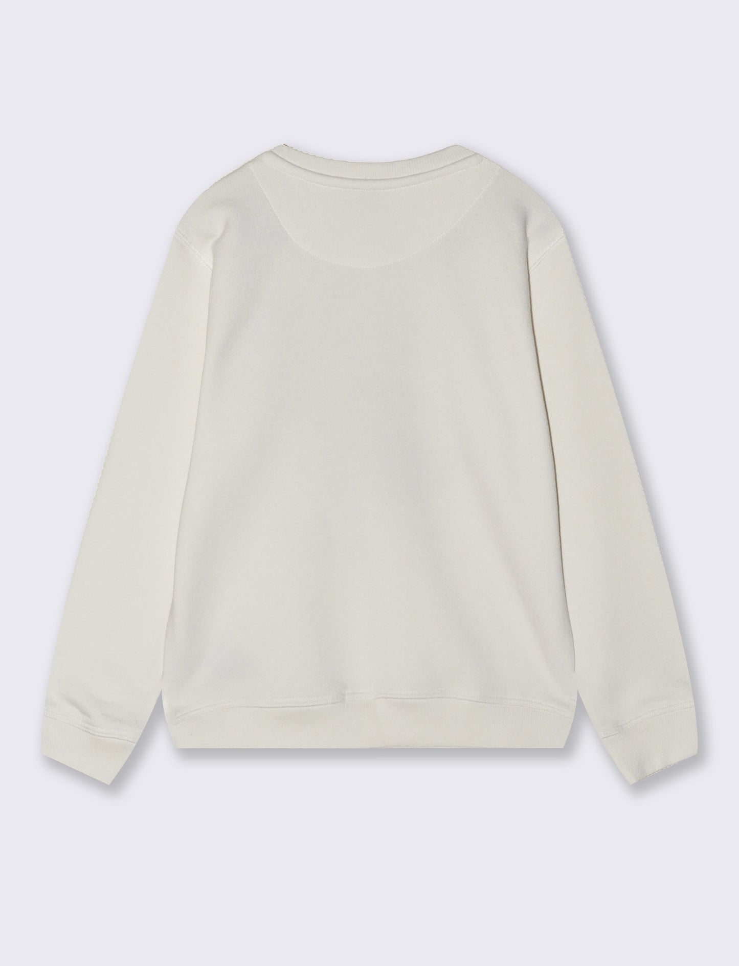 Felpa natalizia girocollo alla moda - Bianco latte