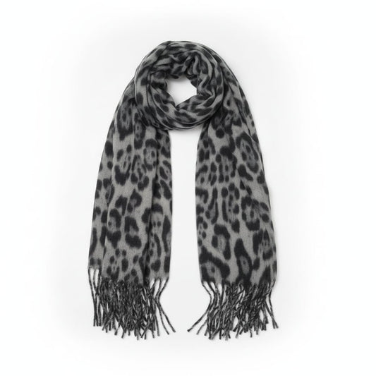 Sciarpa animalier elegante e trendy - Nero