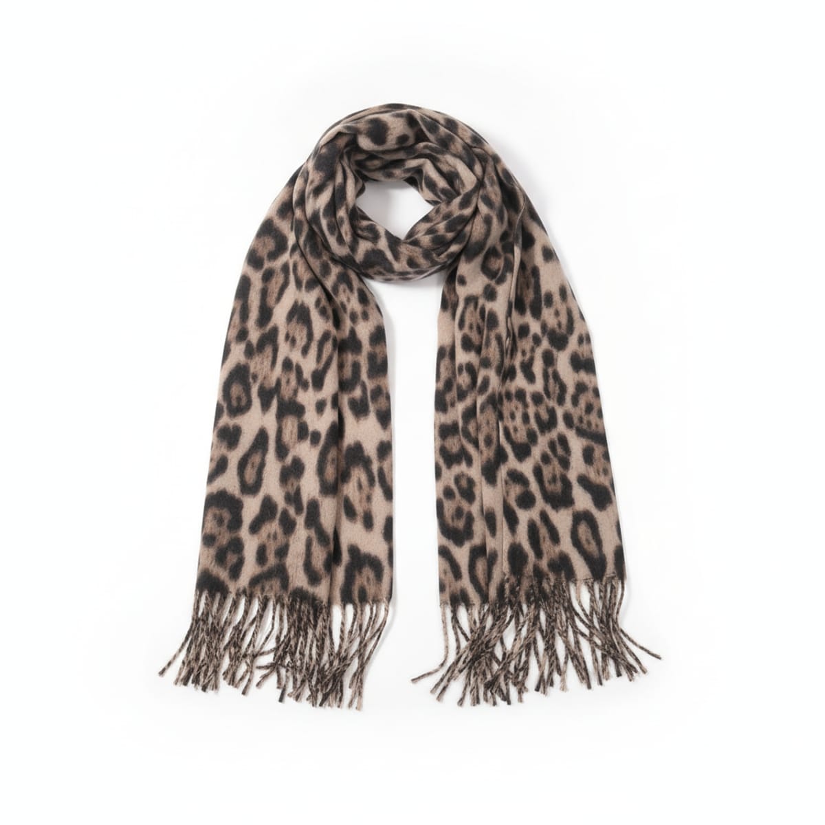 Sciarpa animalier elegante e trendy - Marrone