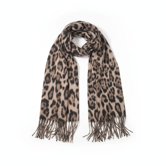 Sciarpa animalier elegante e trendy - Marrone