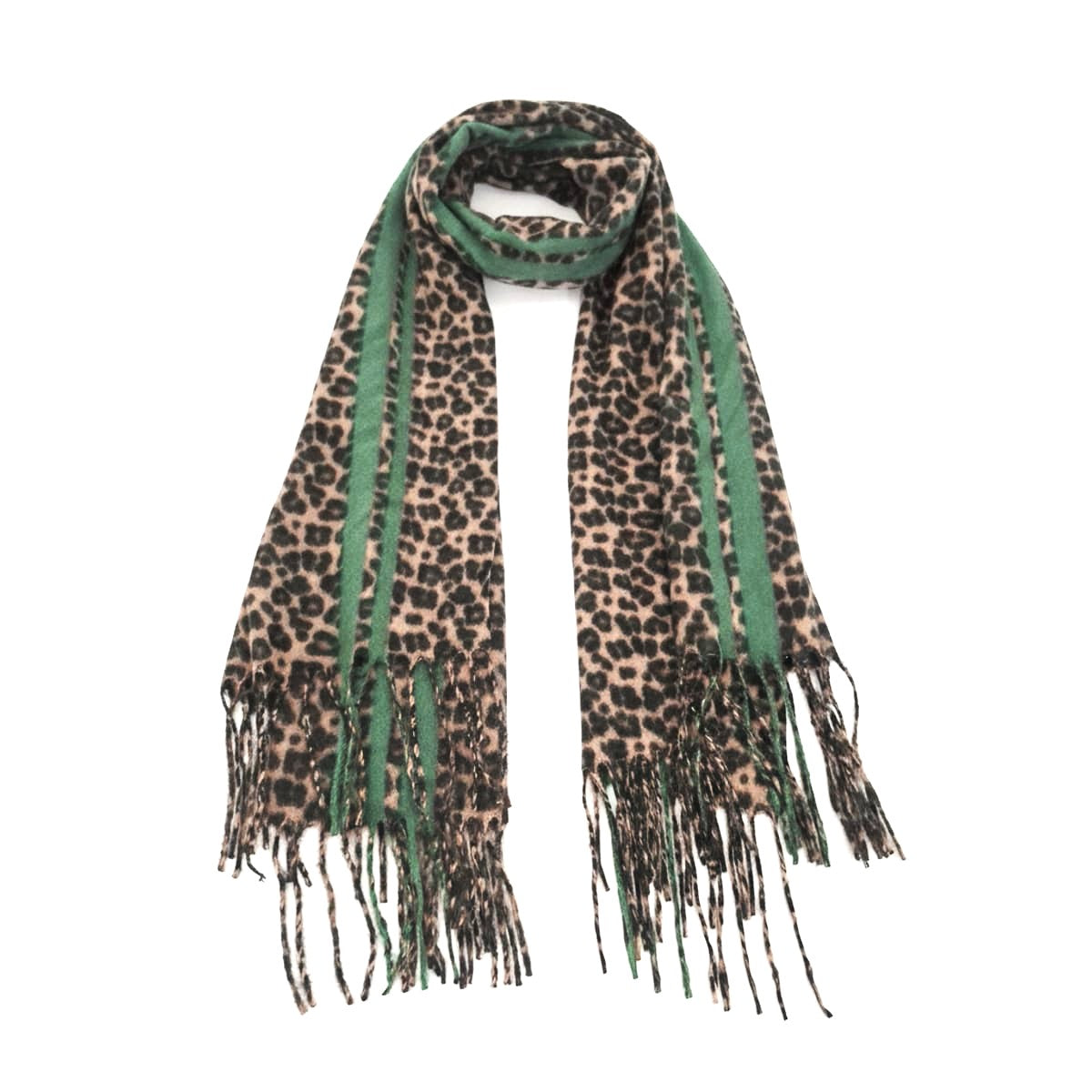 Sciarpa animalier elegante e trendy - Verde