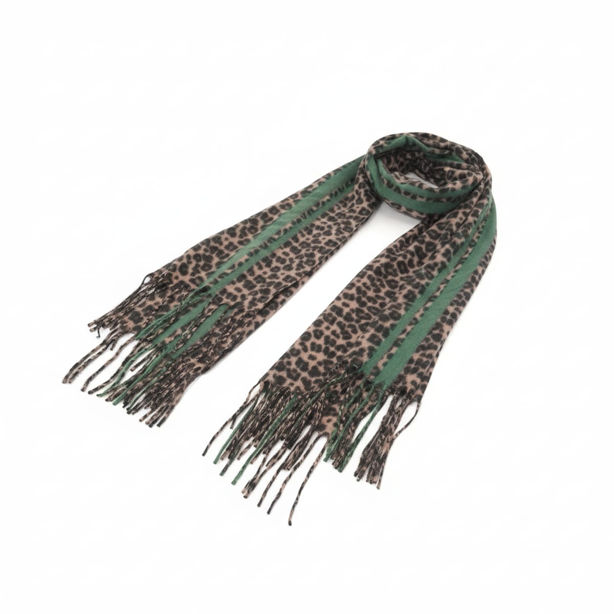 Sciarpa animalier elegante e trendy - Verde
