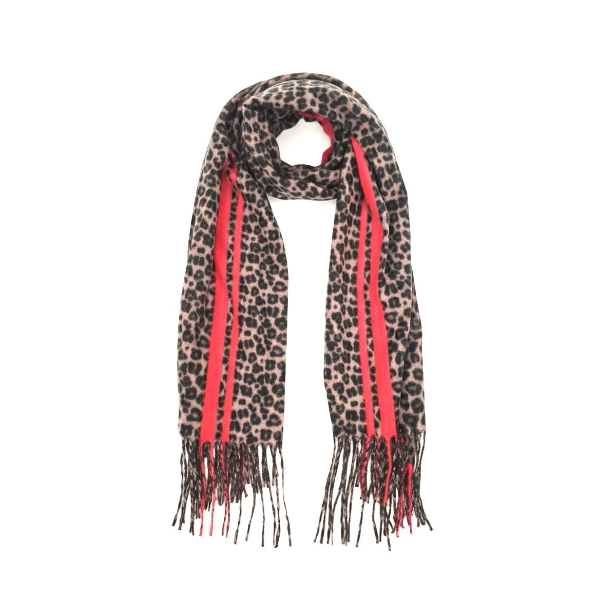 Sciarpa animalier elegante e trendy - Rosso
