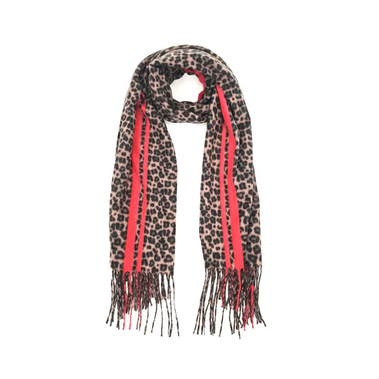Sciarpa animalier elegante e trendy - Rosso