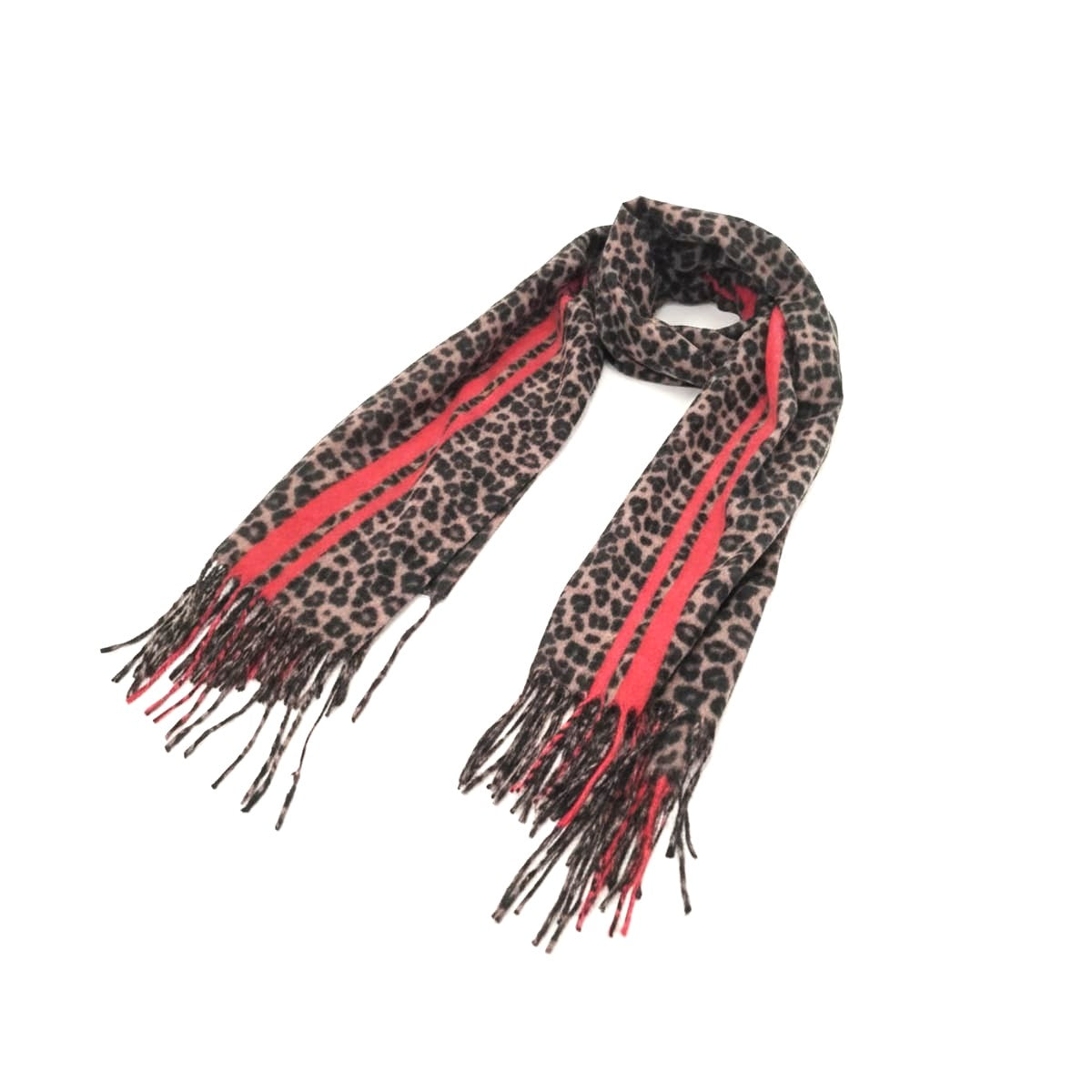 Sciarpa animalier elegante e trendy - Rosso