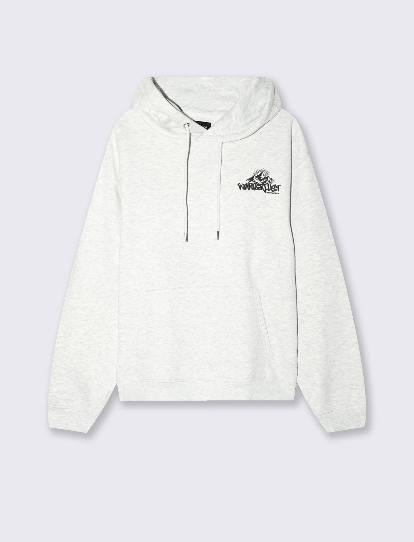 Trendy printed hoodie - Grey