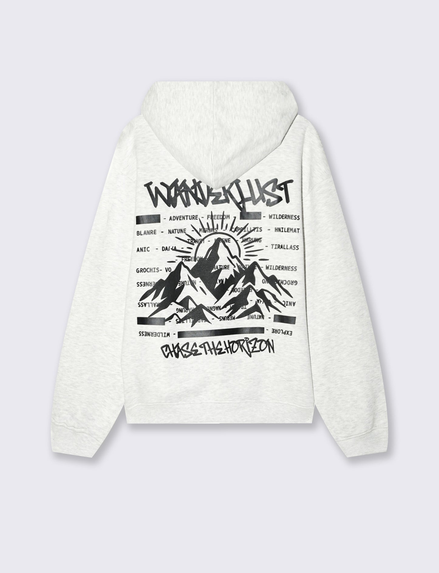 Trendy printed hoodie - Grey